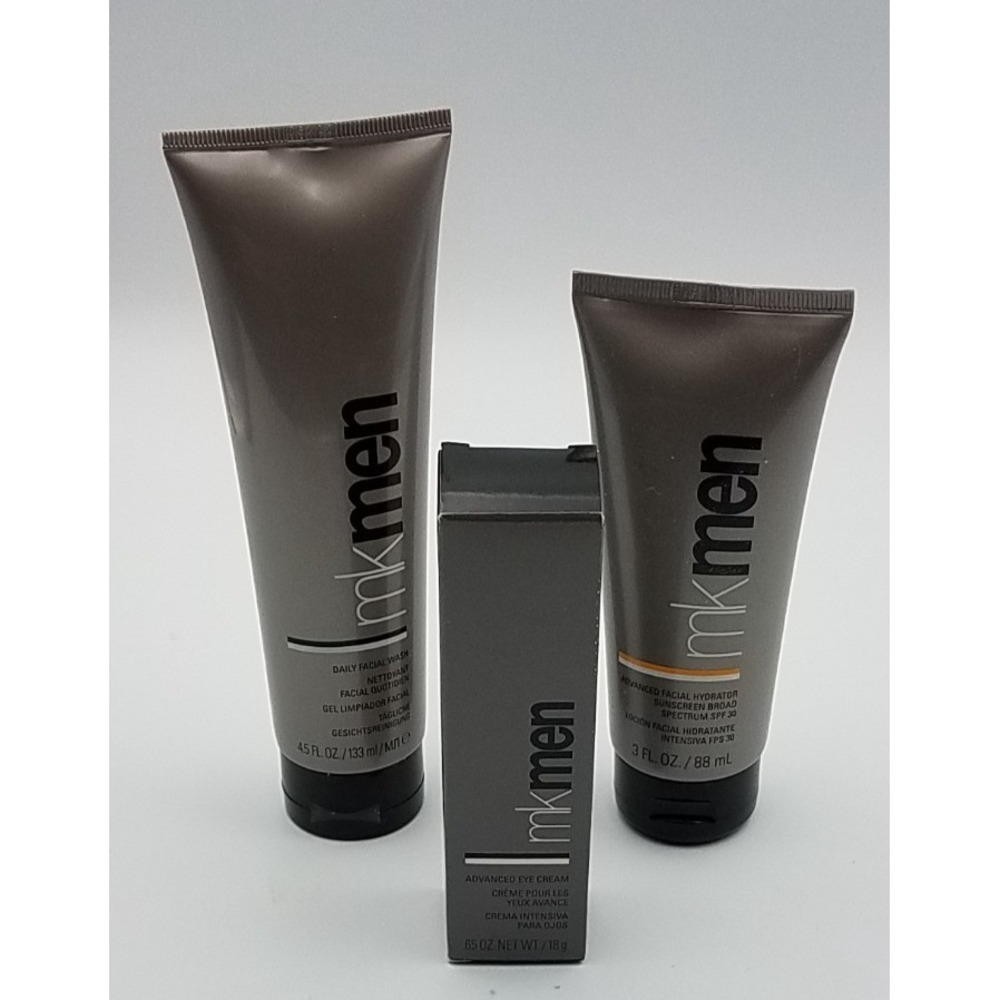 Mary Kay MK Men Daily Facial Wash  Adv Facial Hydrator Sunscreen Adv Eye Cream‎